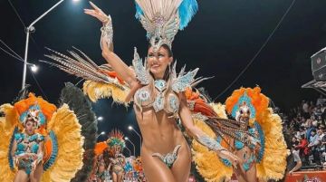 La novia de Lisandro Martínez deslumbró en el carnaval de Gualeguay