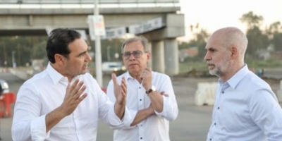  El Gobernador y Rodríguez Larreta recorrieron la obra "paralizada" de la Autovía 12  <div> </div>